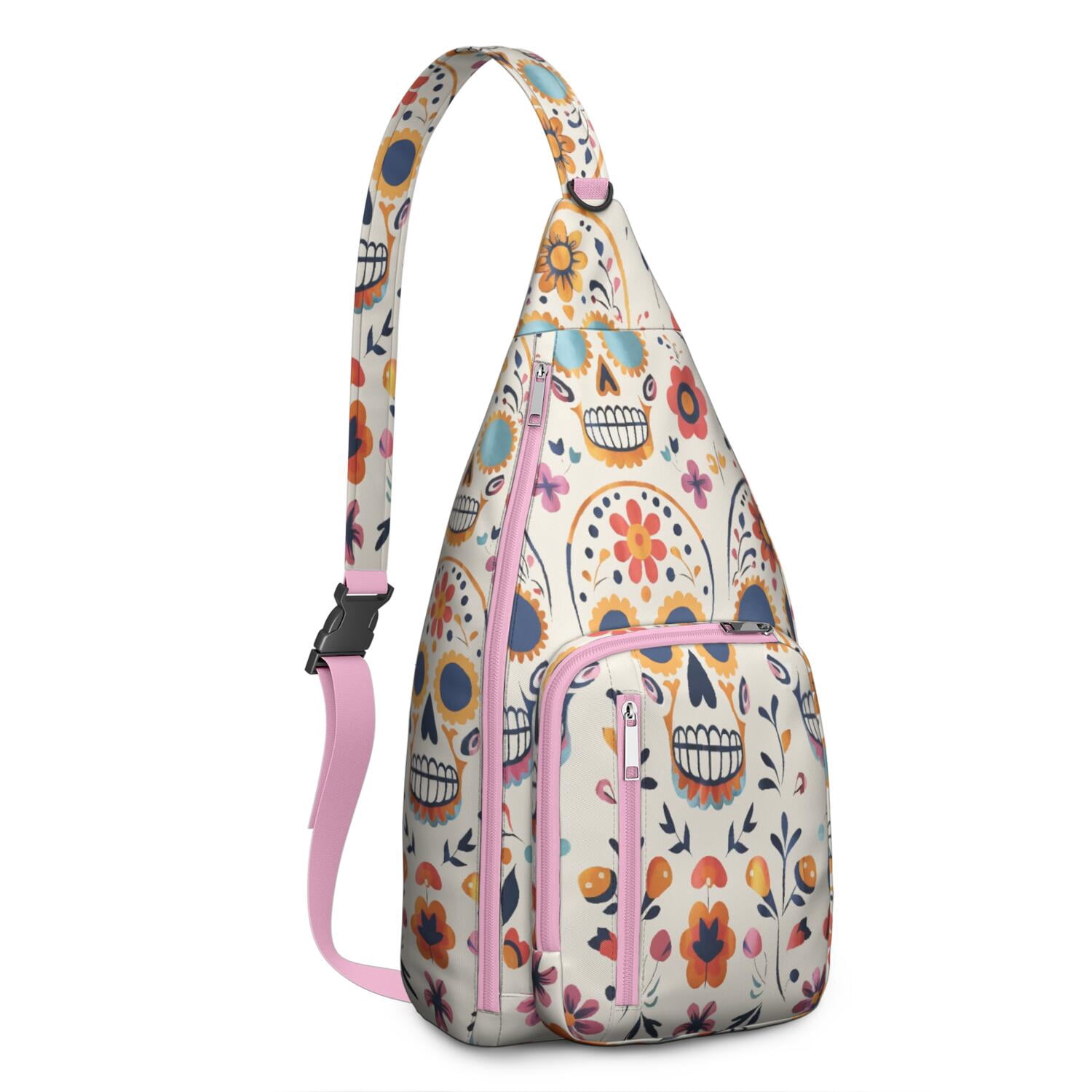 Women\'s Goth Sling Backpack Crossbody Shoulder Bag Travel Hiking Daypack Moon Moon Phases Crossbody Sling Bag, Alternative Alt Outfit Goth  main image 2
