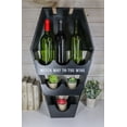 thumbnail image 1 of Gothic Vampire Black Coffin Casket Wine Glasses Bottles Rack Shelf Holder Stand, 1 of 7