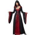 thumbnail image 1 of Gothic Vampire Witch Red & Black Floor Length Robe Adult Halloween Costume-S, 1 of 2