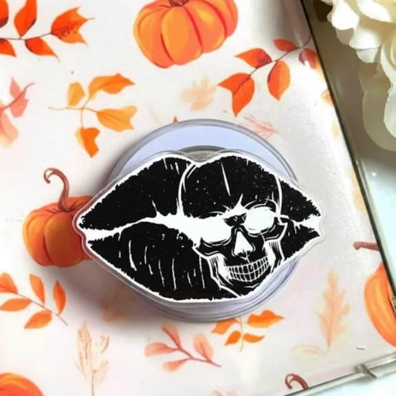 Gothic Vibes Acrylic Phone Grip Dark Horror MagSafe Socket, Kiss of Death Phone Holder