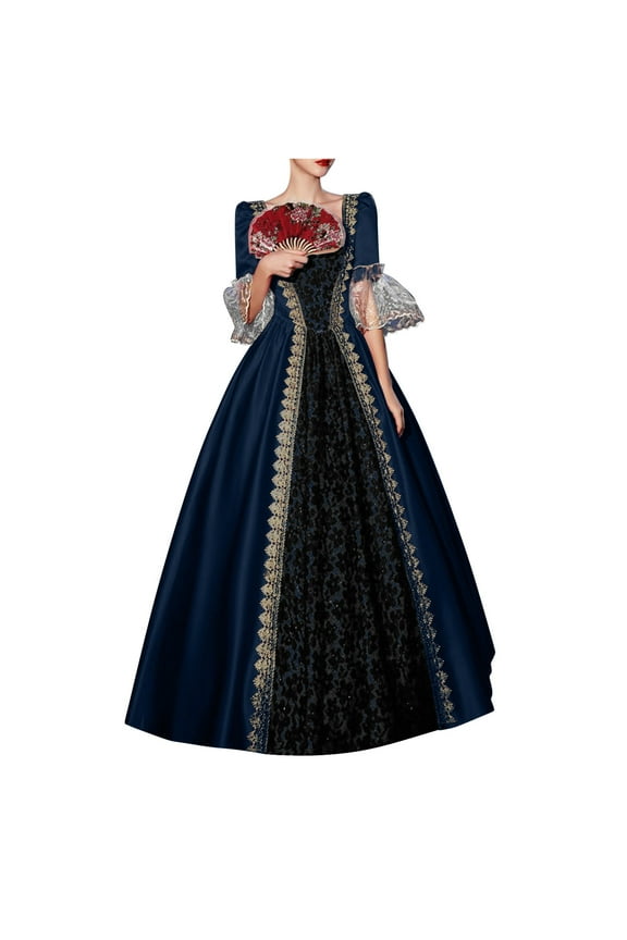 Gothic Victorian Dresses for Women Classic Court Costumes Queen Ball Gown Masquerade Dress