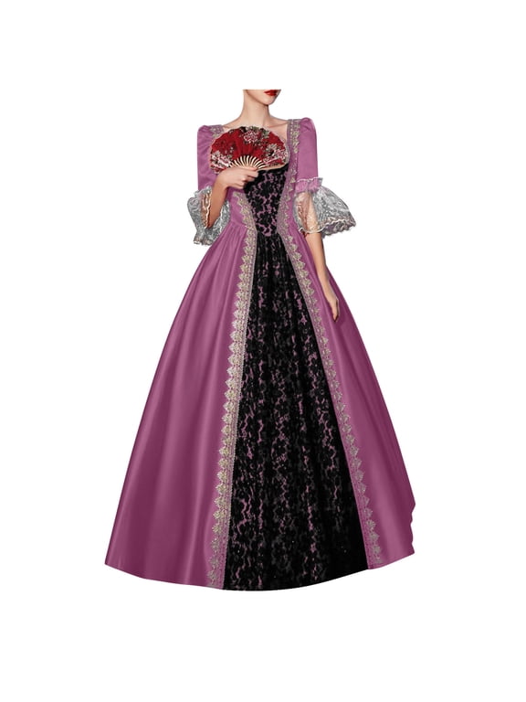 Gothic Victorian Dresses for Women Classic Court Costumes Queen Ball Gown Masquerade Dress