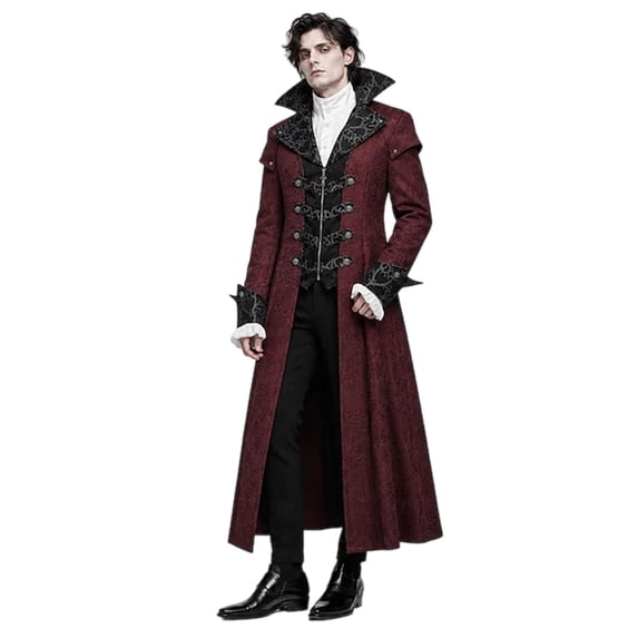 Gothic Vintage Halloween Costume Dark Pattern Outfit for Themed Party