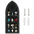 thumbnail image 1 of Gothic Window Crystal Shelf Display Wooden Crystal Display Rack Wall Mounted Gem Stone Rock Storage Holder Exquisite Crystal Wall Shelf Essential Oil Shelf for Home Living Room, 1 of 11