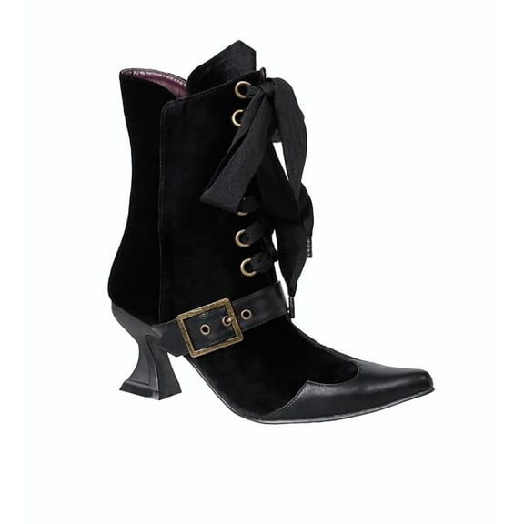Gothic Witch 3" Heel Women's Mid Calf Lace Up Costume Boot Black - Size 9