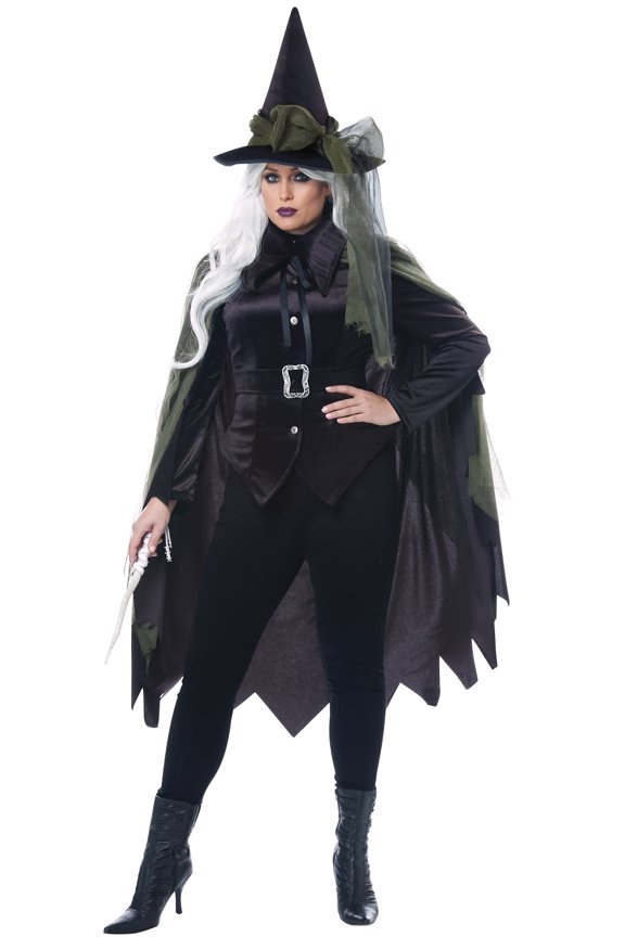 Women's Plus Size Gothic Witch Costume