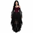 thumbnail image 1 of Gothic Witch Dress For Women Off Shoulder Butterfly Sleeve Lace Halloween Dress Medieval Vampire Vintage Gothic Outfit, 1 of 5