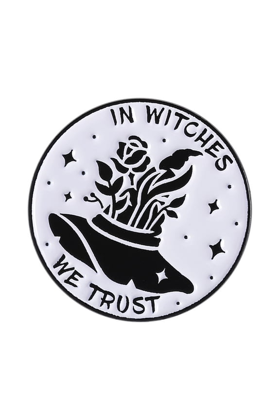 Gothic Witch Enameled Brooch Black Cats Moons Punk Styles Decorative Clothing Pin Accessories For Halloween