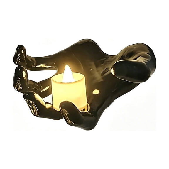 Gothic Witch Hand Wall Decor, LED Candle Floating Devil Hand Sconce, Spooky Ornament for Haunted House Home Halloween Party