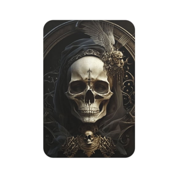 Gothic Witchy Skull Black Acrylic Fridge Magnets Decorative Refrigerator Magnets for Kitchen Office Whiteboard Locker