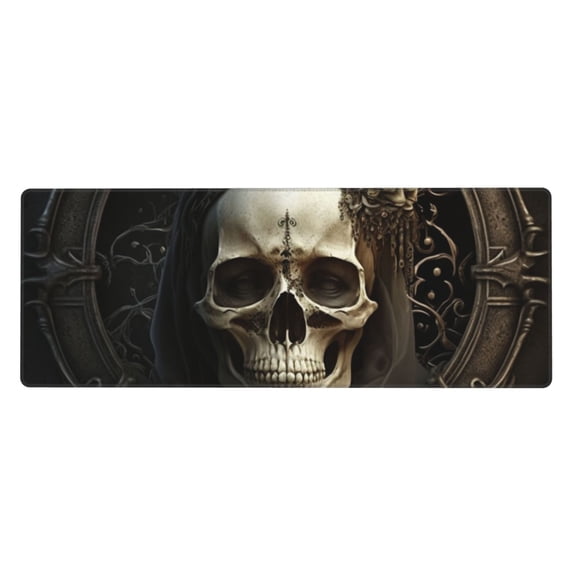 Gothic Witchy Skull Black Mouse Pad Extended Large Gaming Mousepad Non-Slip Rubber Big Keyboard Desk Mat 31.5 X 11.8 Inch