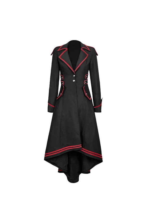 Gothic Women's Long Swallowtail Train Coat Outerwear Jacket