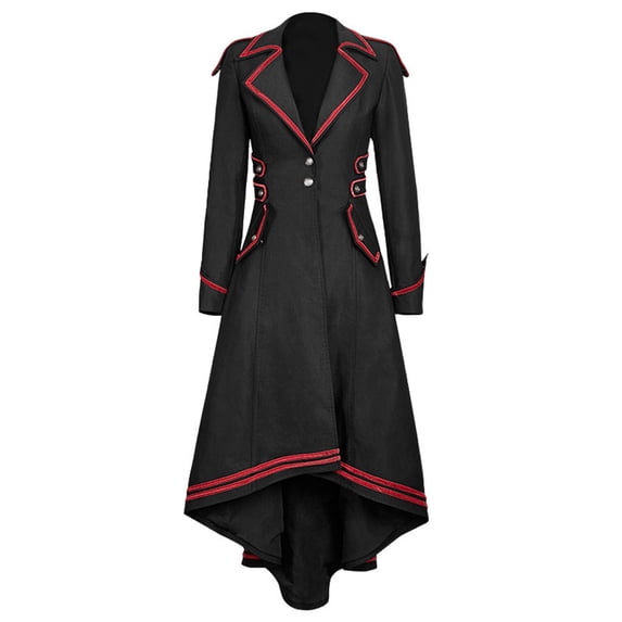 Gothic Women's Long Swallowtail Train Coat Outerwear Jacket