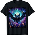 Gothic bat Spooky Bats Pattern Moon Night T-Shirt - Walmart.com