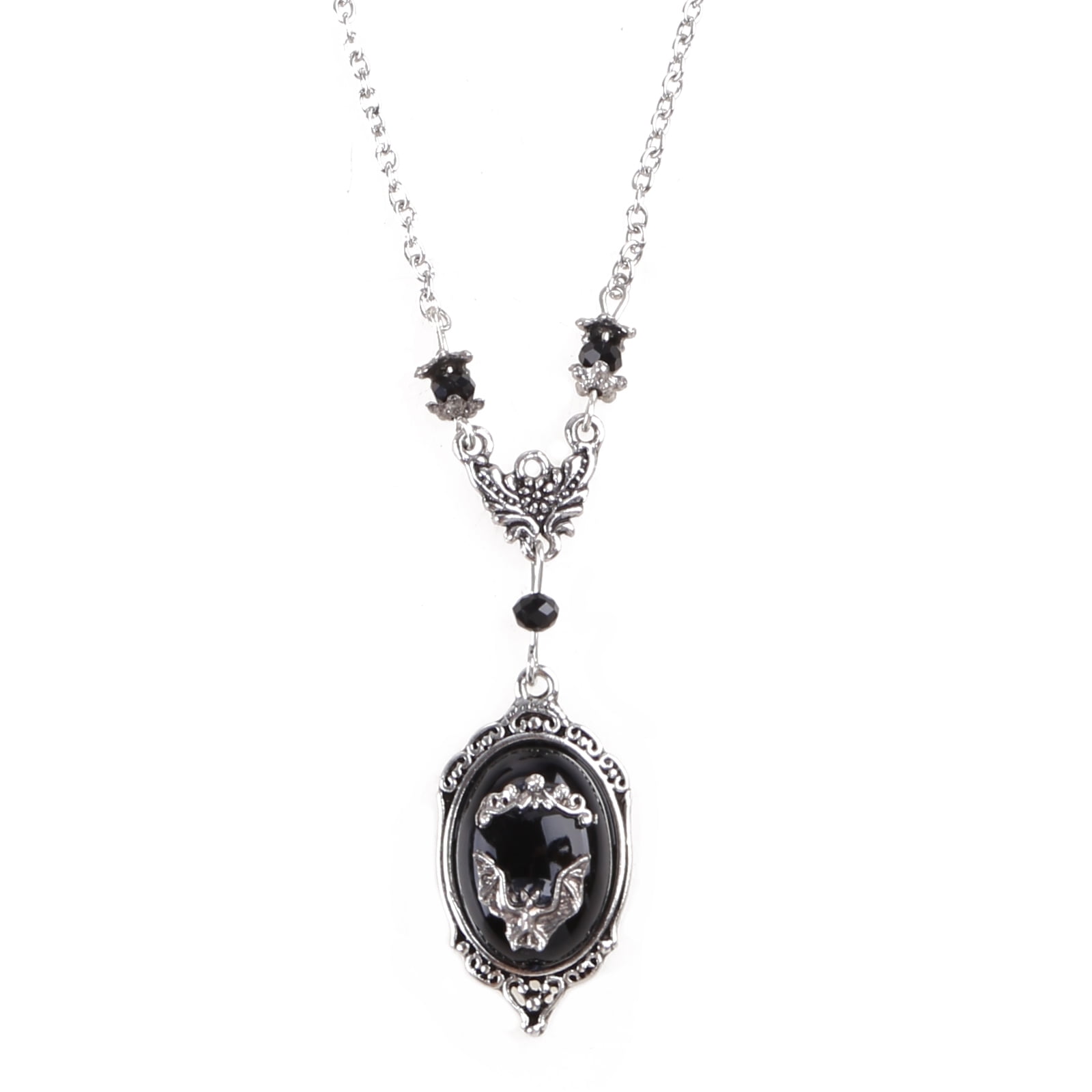 【BLACKPURPLE】25SS★ Kitsch star cattus necklace Gothic for Vampire Bat Jewelry Sweater Necklace Ring Earring