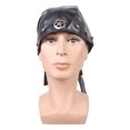 thumbnail image 1 of Gothic Skull Studded Leather Cap with Adjustable for Halloween & Role Play Accessories, 1 of 8