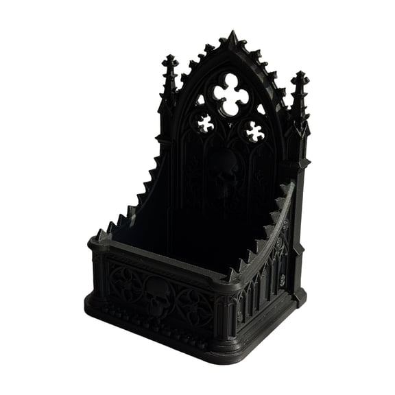 Gothics Decoration Organiser Box with 3D Skeleton Carvings Storage Case For Unique Home Styling