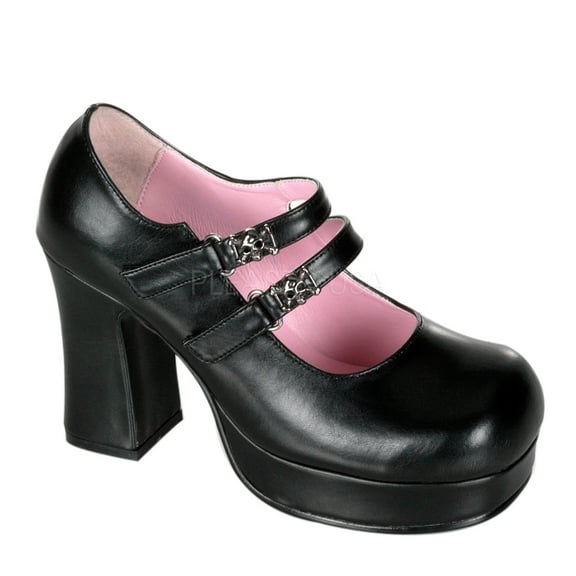 Gothika-09, 3 1/2" Black Polyurethane Shoe