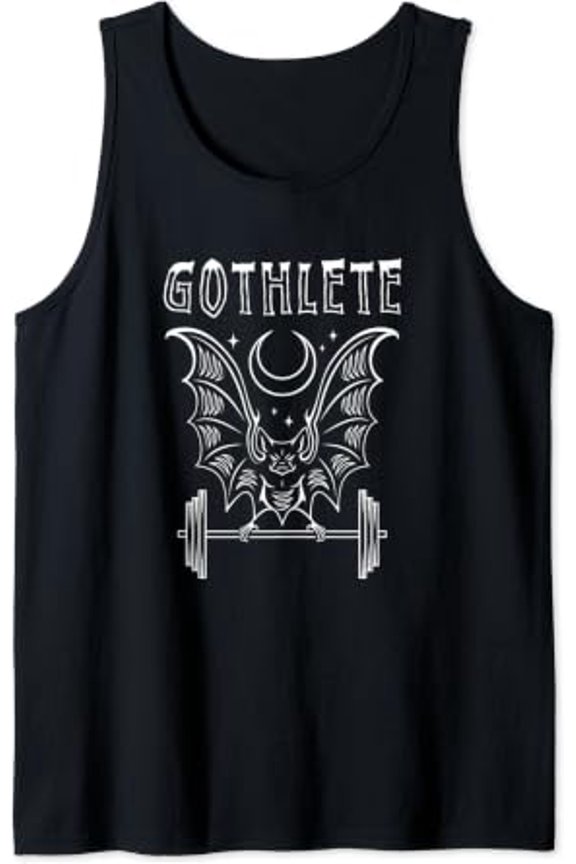 Gothlete Gym Bat Health Goth Workout Tank Top Size S-3XL