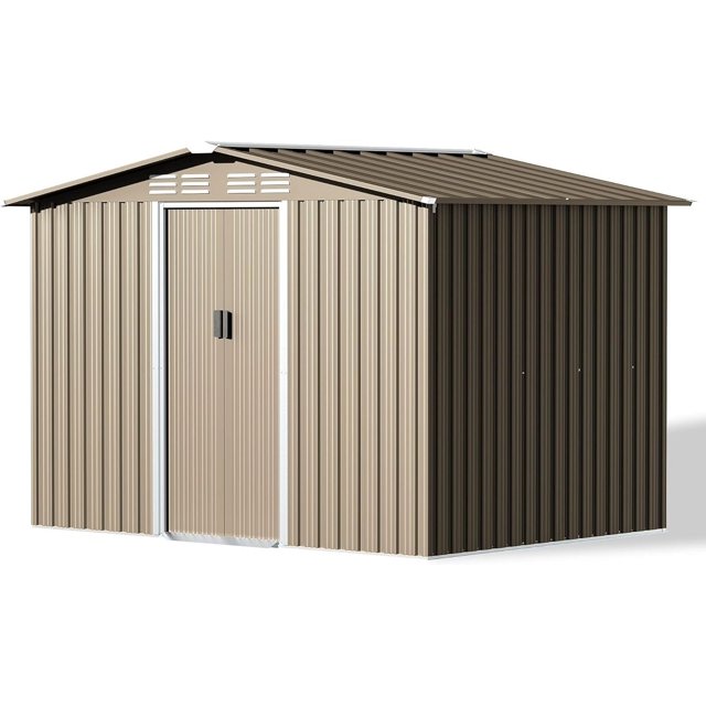 Gotland 10FT x 8FT Metal Storage Shed for Outdoor with Design of