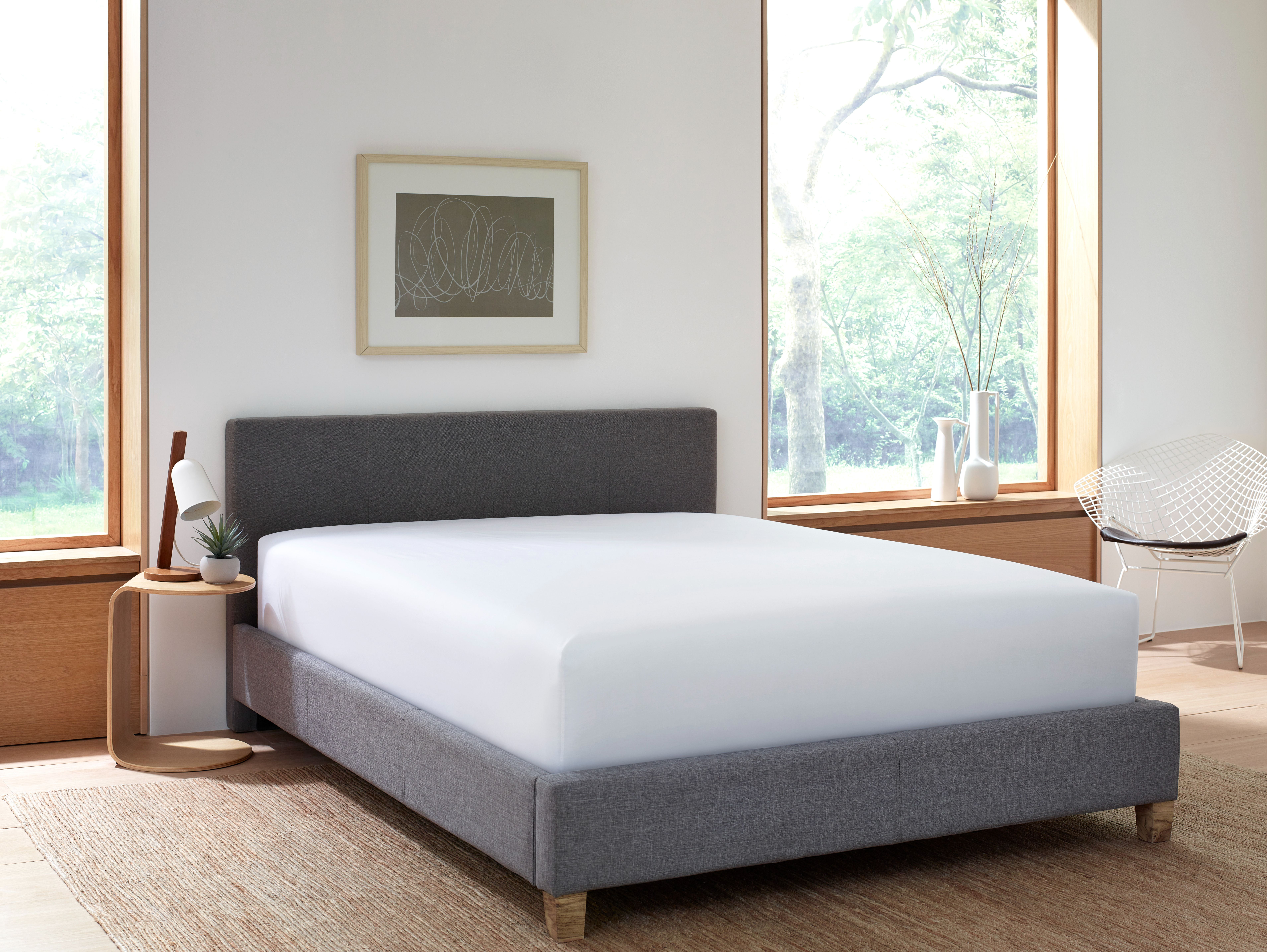 Goto Bedding Classic Percale Fitted Sheet, California King Sheets, White