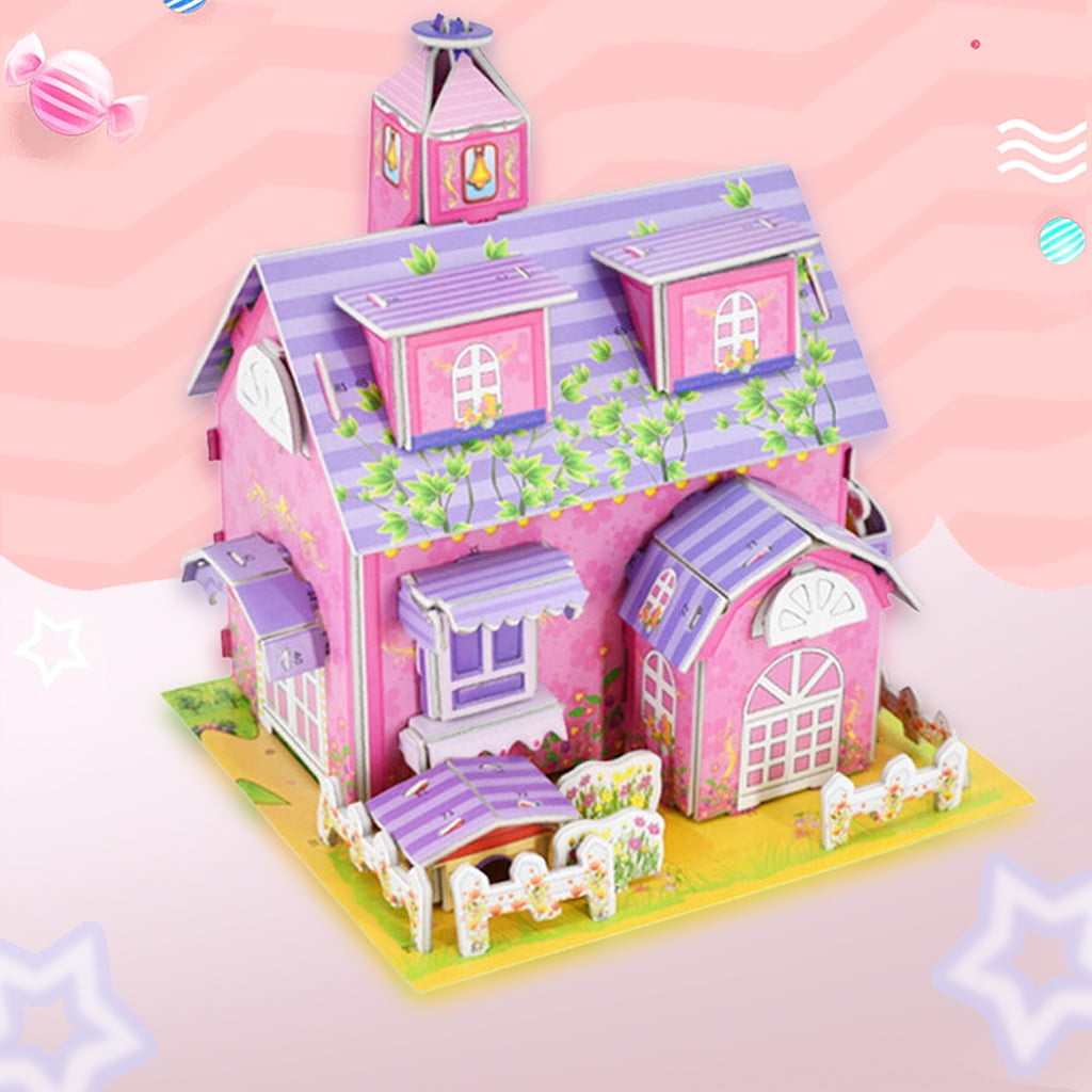 Gotoamei 3D DIY Puzzle Castle Model Cartoon House Assembling Paper Toy