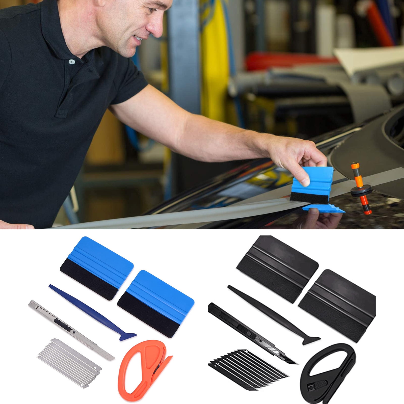 Gotofar 15Pcs/Set Auto Window Tinting Tools Window Film Kit Professional Car Wrap Tint Kit