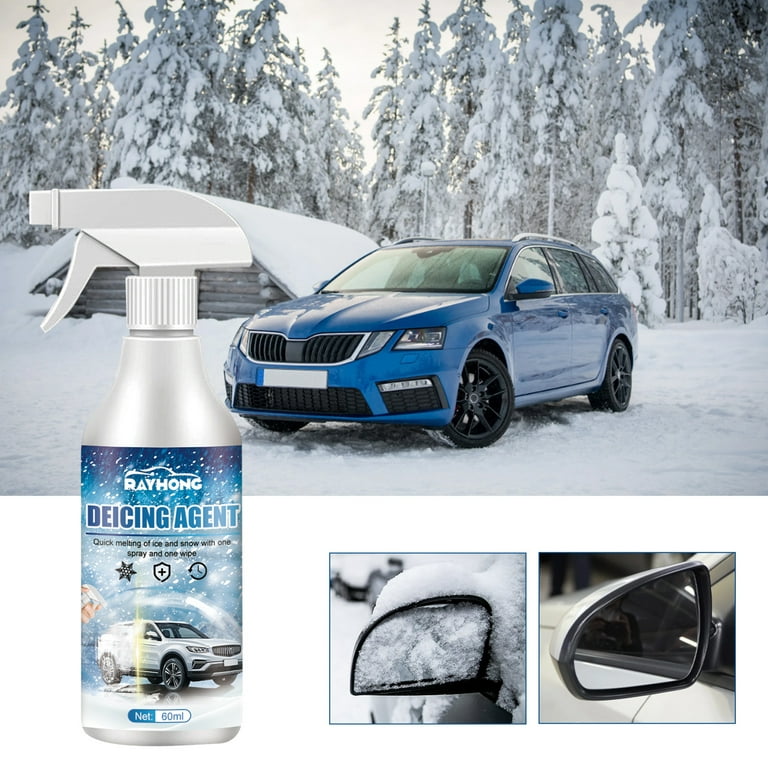 Gotofar 60ML Car Snow Melting Spray Ice Melting Snow Removal Auto Deicing  Agent Windshields Windows Mirrors Deicer Spray Snow Melting Defr 