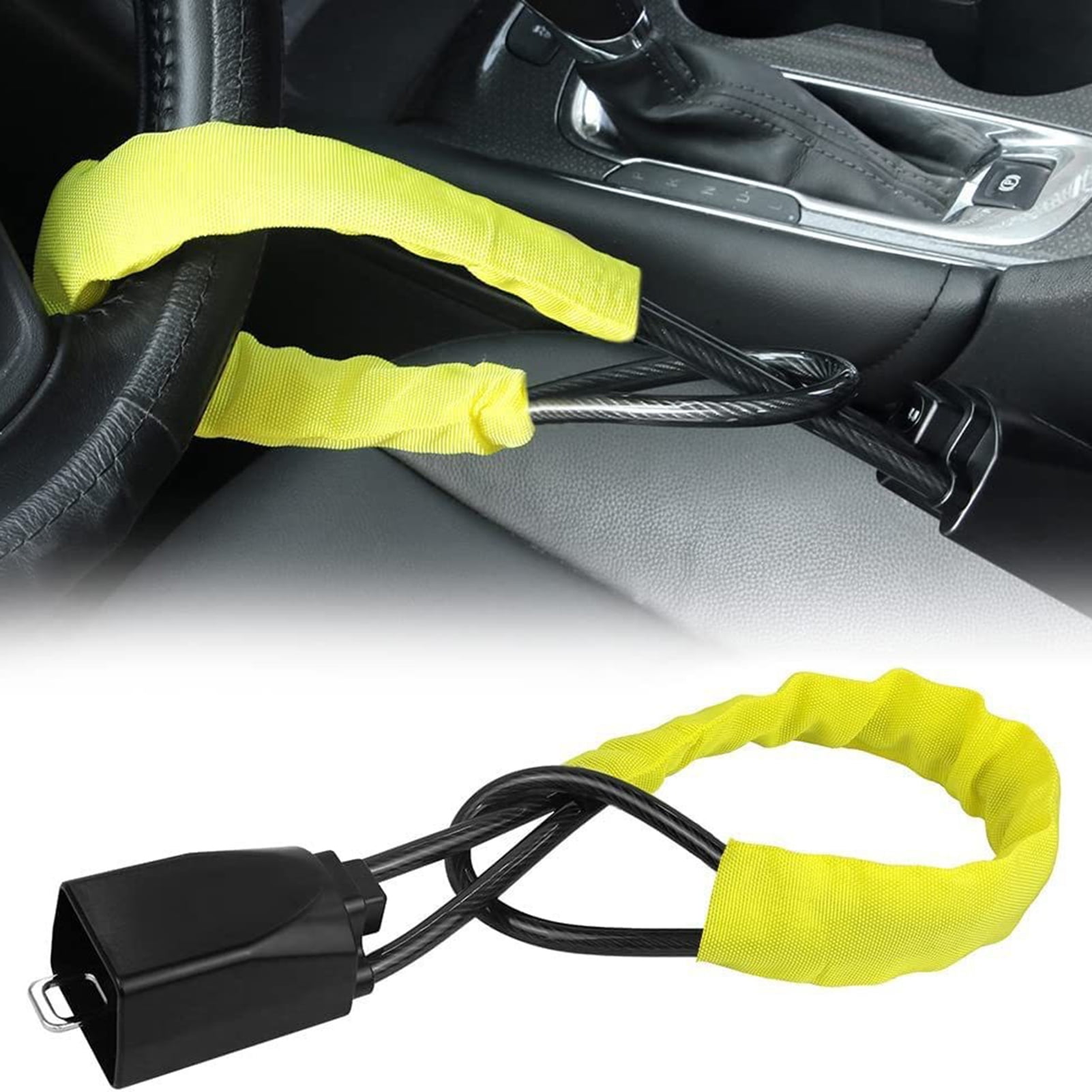 Car Steering Wheel Security Lock With 3 Keys Vehicle Anti Theft Devices  Foldable