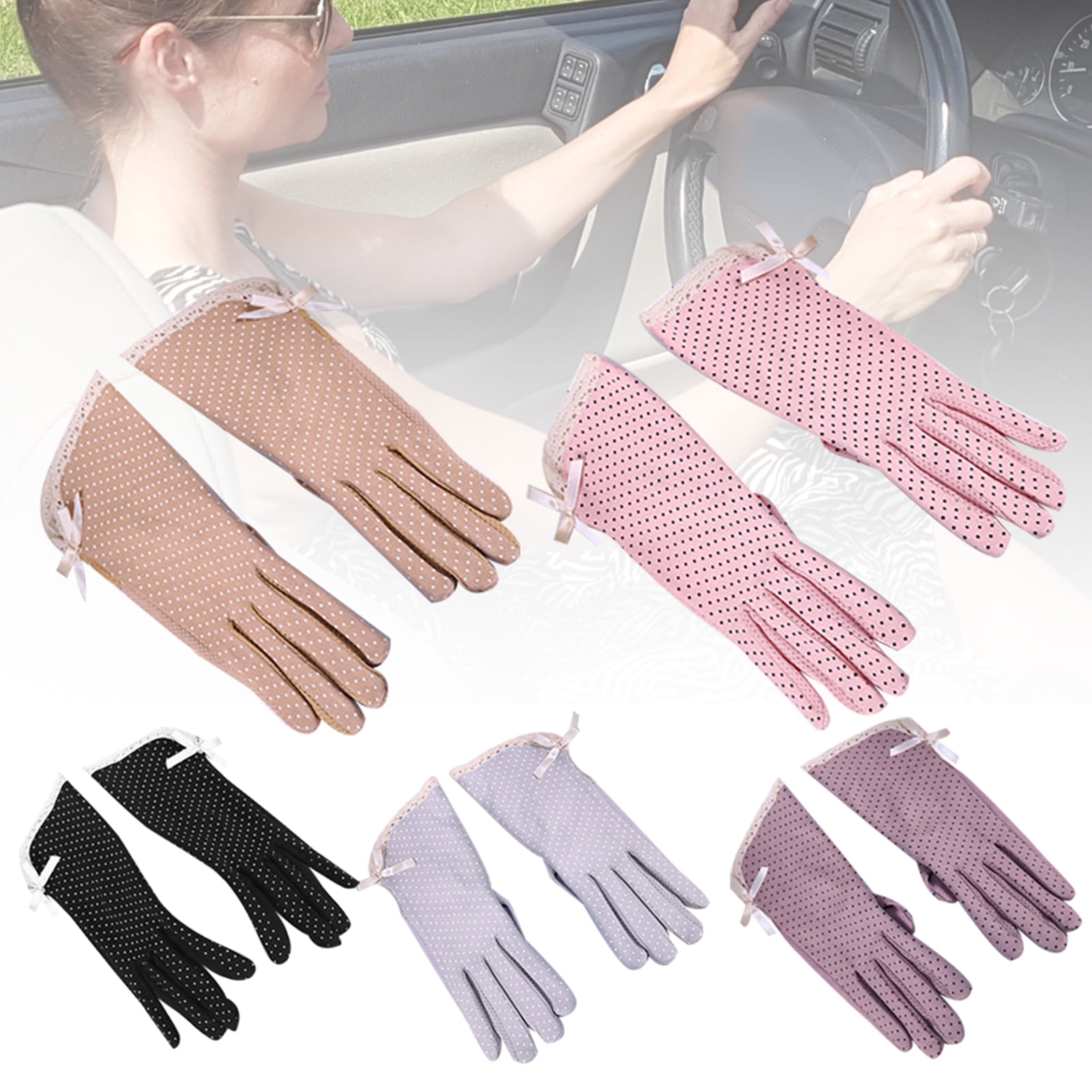 Gotofar Summer Cotton Women Lace AntiSlip Touch Screen Sun Protection