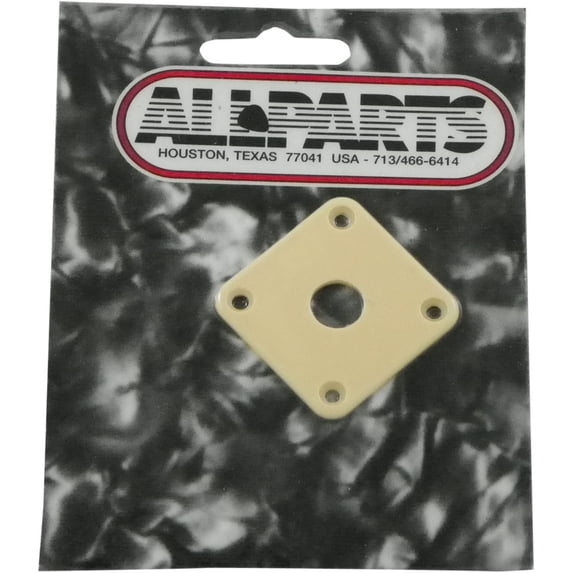 Allparts AP-0633 Square Jackplate for Les Paul, Cream plastic