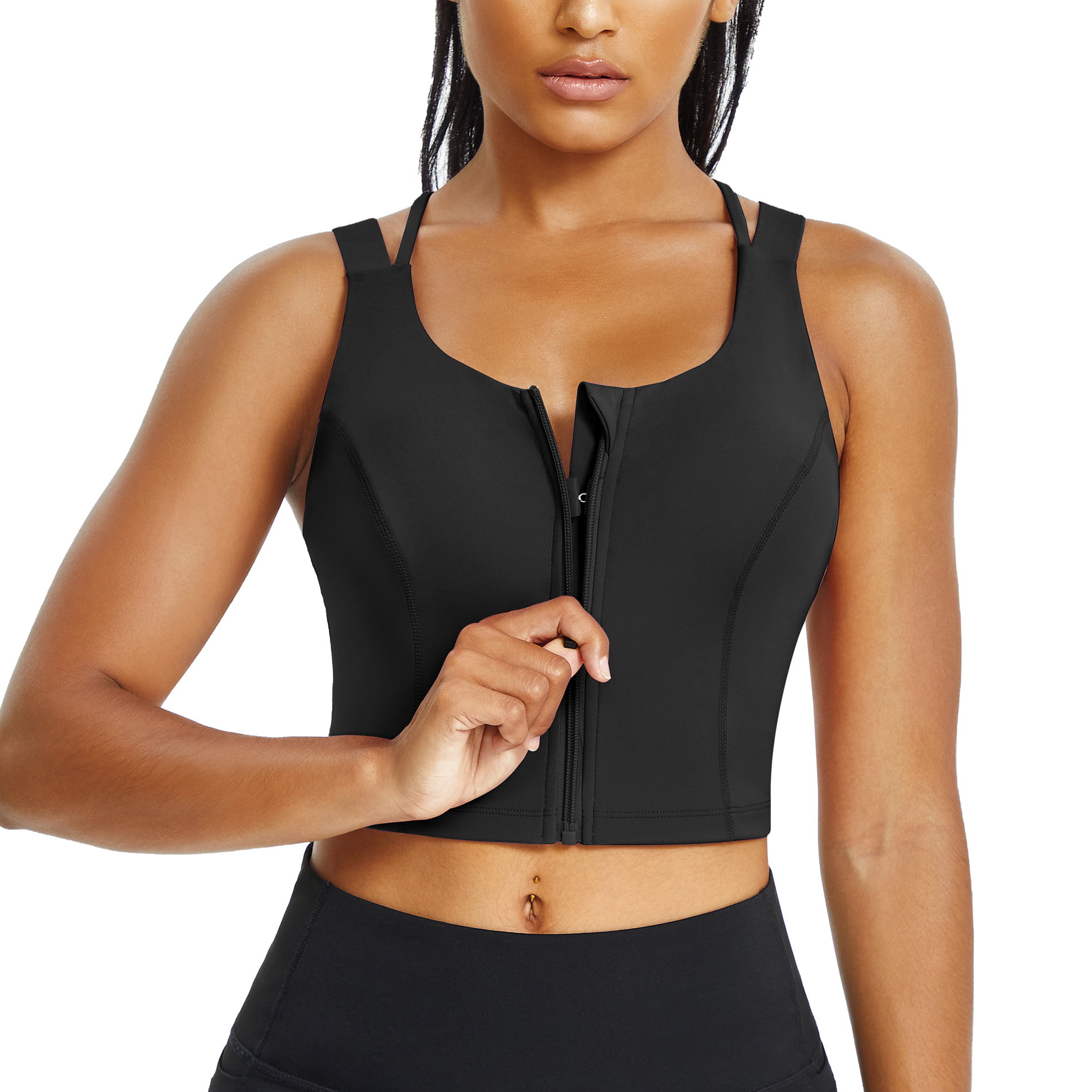https://i5.walmartimages.com/seo/Gotoly-Longline-Sports-Bra-Criss-Cross-Top-for-Womens-Zip-Front-Workout-Crop-top-Padded-Tank-top-Strappy-Wireless-Bra-Black-Large_02135fdb-db01-48a5-944a-c4aad38964bc.9ce980a3cdffe31cc238874cc74dde9e.jpeg