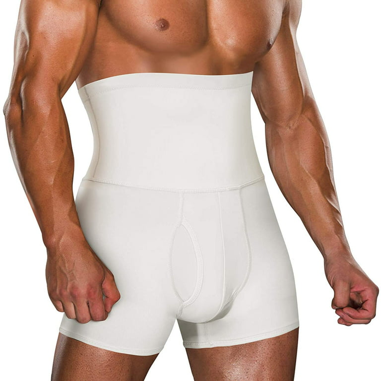 Gotoly Men Tummy Control Shorts High Waist Slimming Underwear Body