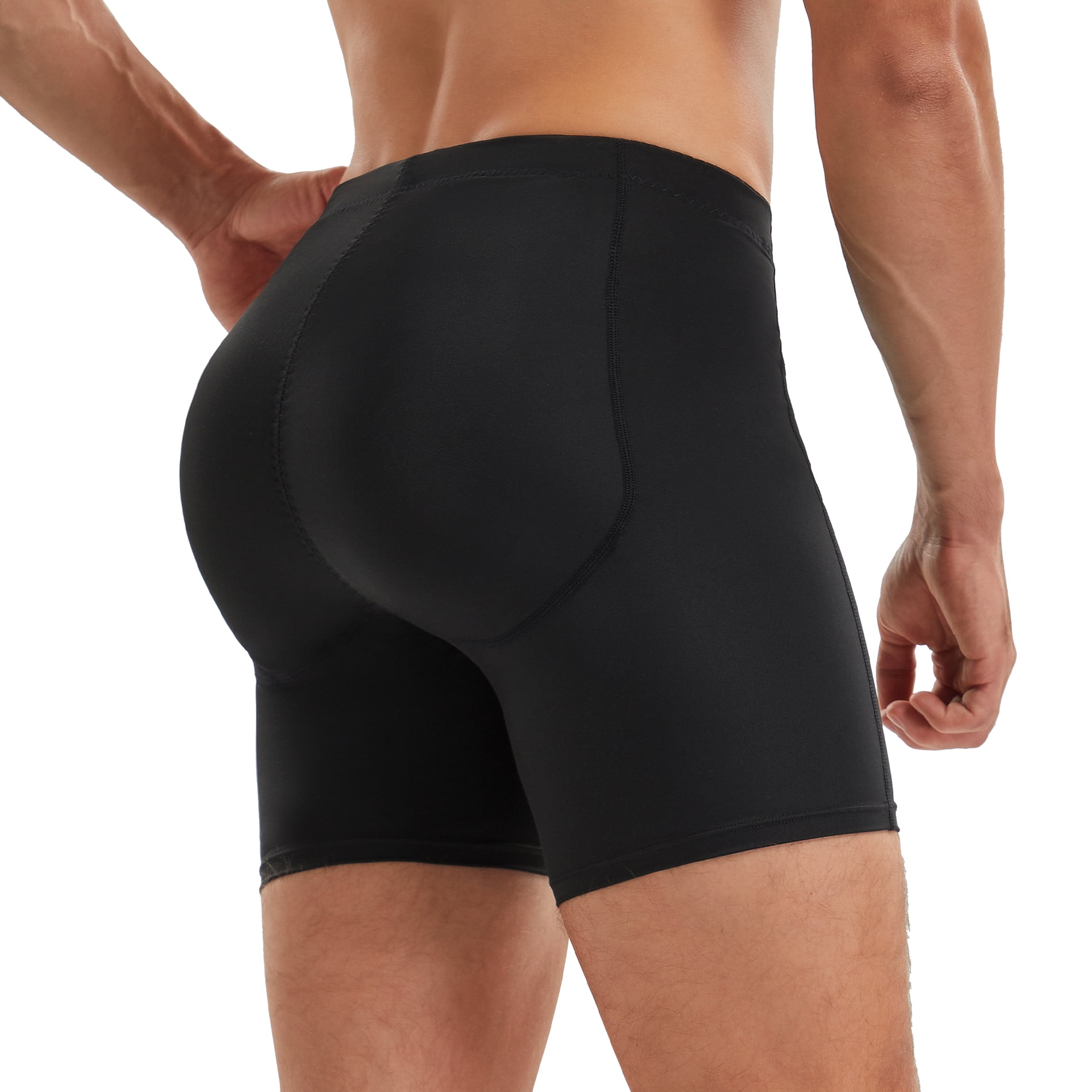 Men Shapewear Padded Butt Lifter Boxer Shorts Underwear Body
