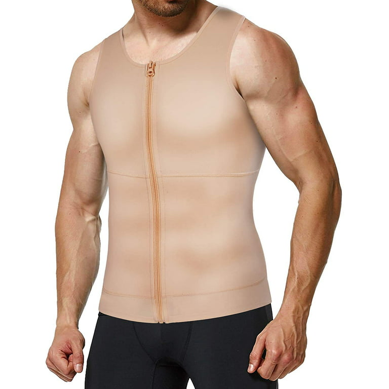 Cheap Men Waist Trainer Vest Fitness Undershirts Slimming Shirt
