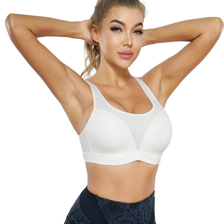 Gotoly Sports Bra For Women High Impact Full Support Adjustable