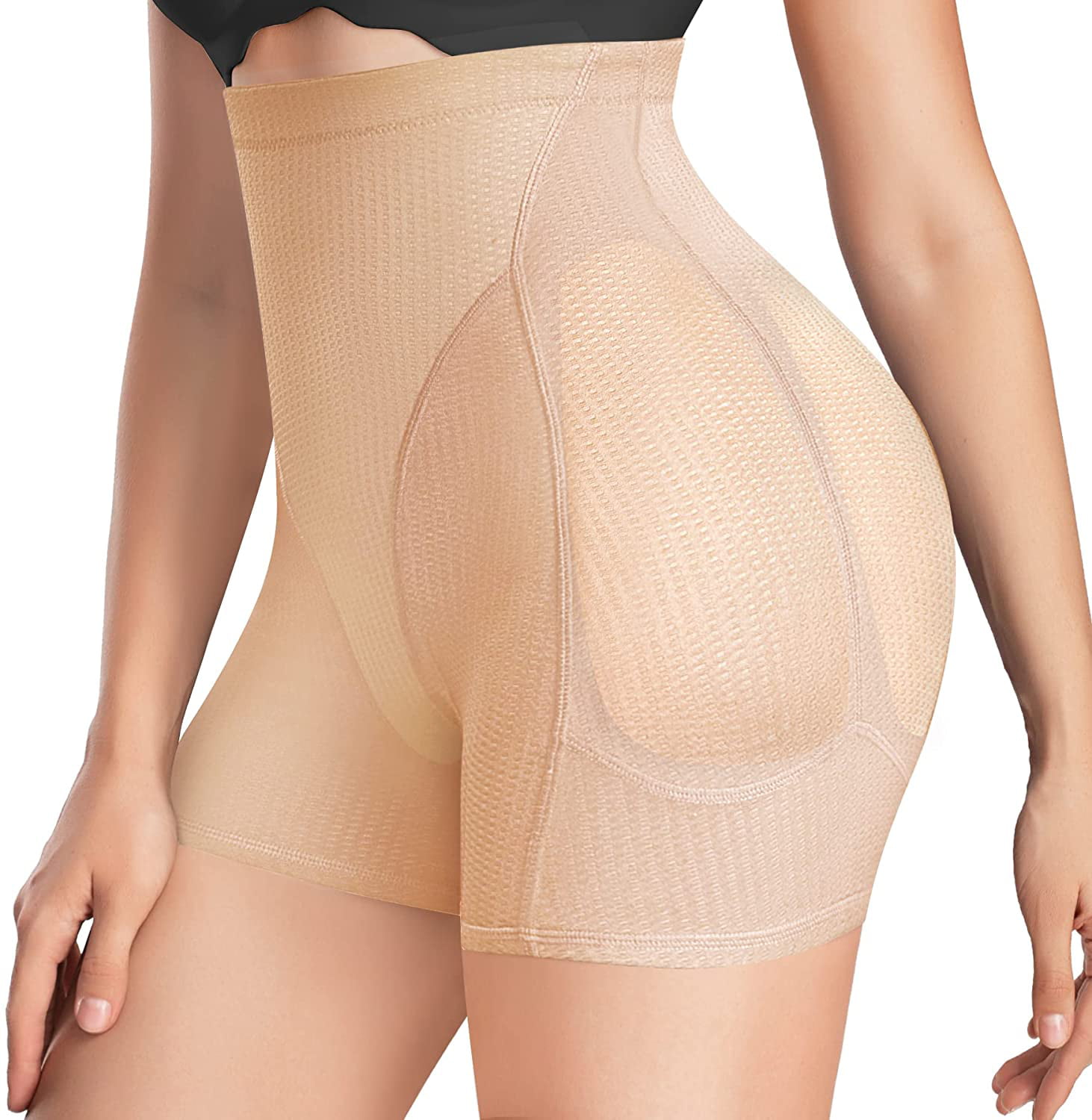 Gotoly Women Seamless Butt Lifter Padded Shapewear Tummy Control Panties  Waist Trainer Body Shaper Hip Enhancer Underwear(Beige Large) 