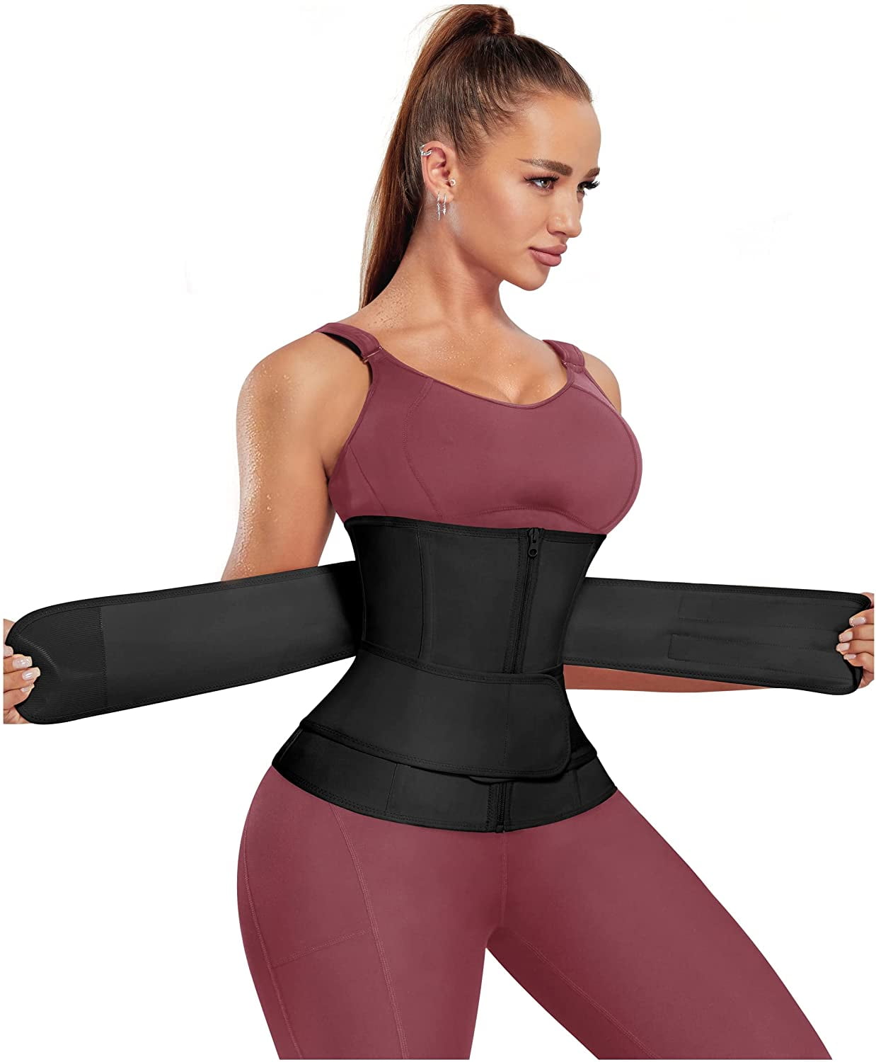 PG Curves Waist Trainer for Women Lower Belly Fat & Weight Loss  Corset  Cincher Hourglass Body Shaper with Wide Straps, Blk, X-Small : :  Clothing, Shoes & Accessories