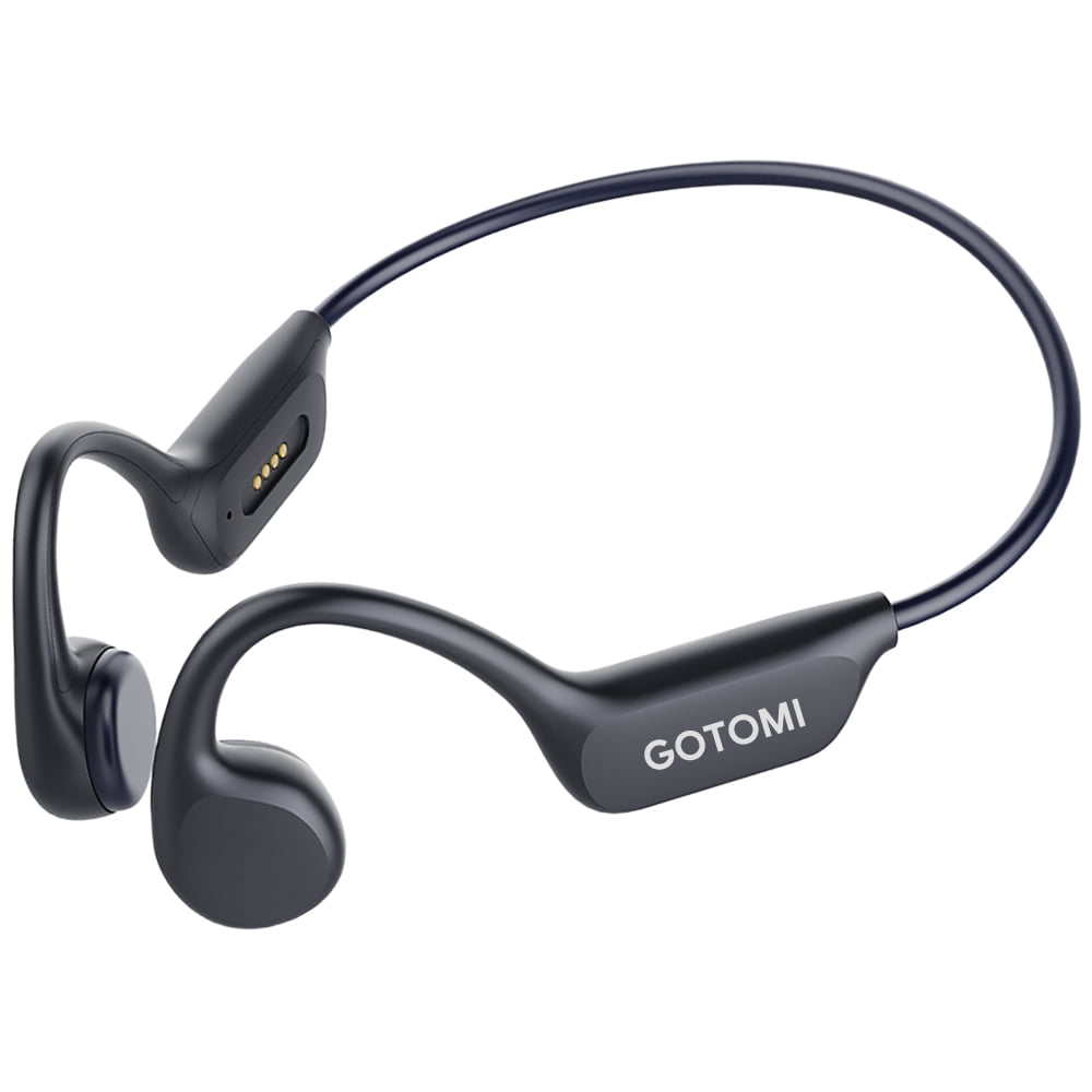 Gotomi Bone Conduction Headphones Swimming Headphones IP68 Waterproof Bluetooth Wireless Earbuds Earphones Built-in 32GB Memory MP3 Player Open Ear Earbuds with Mic for Swimming Running Sports Gym