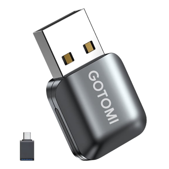 Gotomi Wireless CarPlay Adapter, Android Auto Wireless Adapter, 2-in-1 Mini Bluetooth Wireless Android Auto Car Play Dongle, Convert Wired to Wireless CarPlay, for Vehicles from 2016+