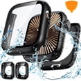 thumbnail image 1 of Goton 2 Pack Waterproof Case for Apple Watch Series 10 Screen Protector 46mm, Tempered Glass Hard PC Shockproof Cover Back Bumper for iWatch 10 (2024), 1 of 12