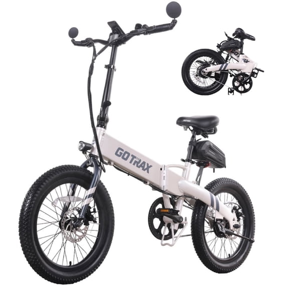 Gotrax F1V2 20" Adult Folding Electric Bike, 50 Mile&20mph, 48V 10.4Ah, Compact & Portable, Gray