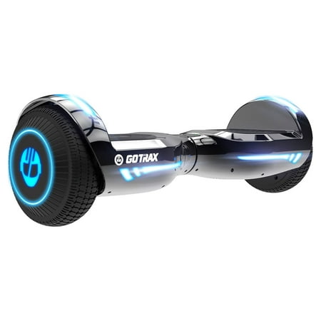 Gotrax Glide 6.5" Hoverboard for Kids Ages 6-12 with Bluetooth Speaker and Led Lights, Silver