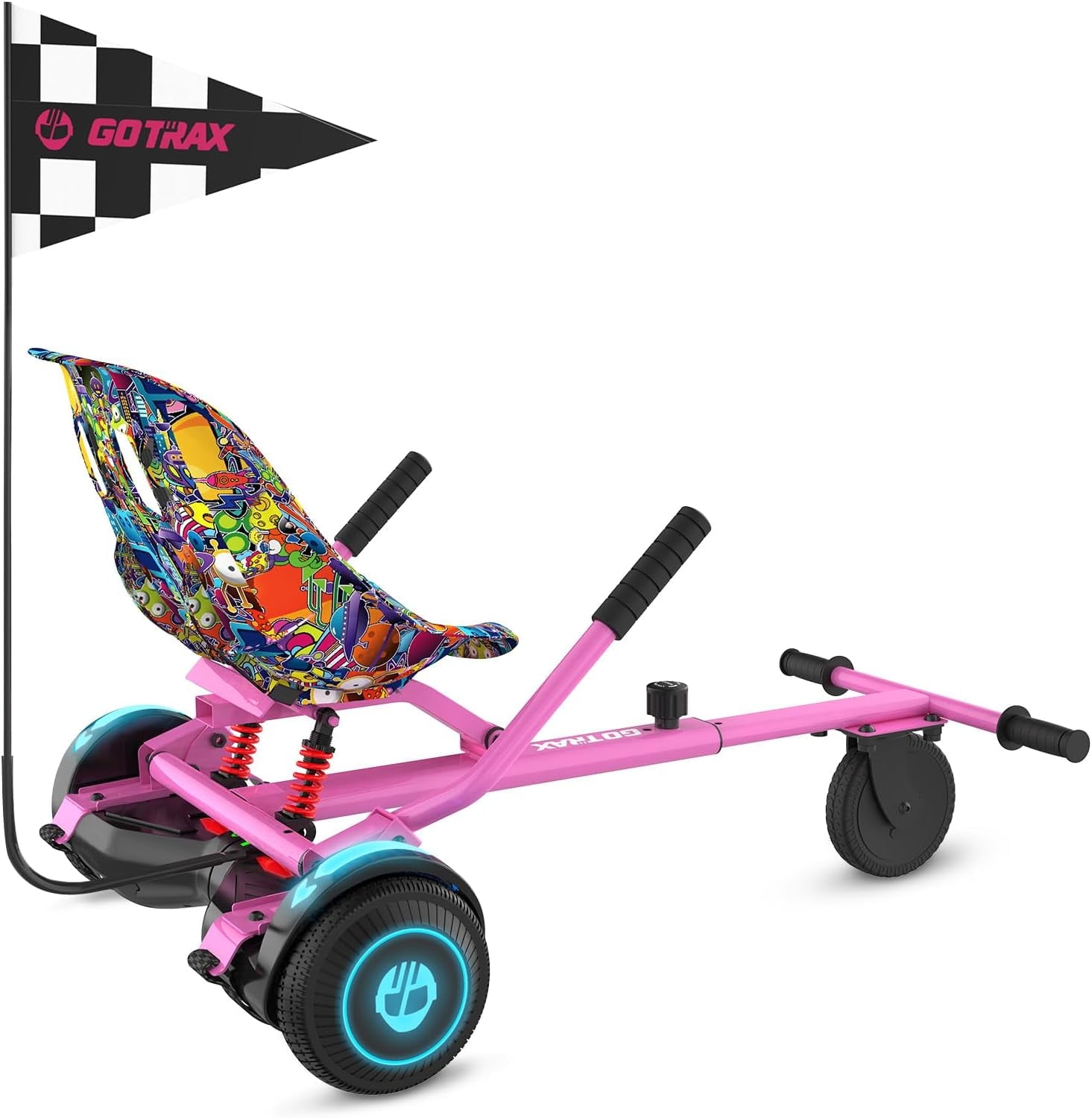 GOTRAX Hoverboard Go Kart Attachment, Adjustable Frame 6.5