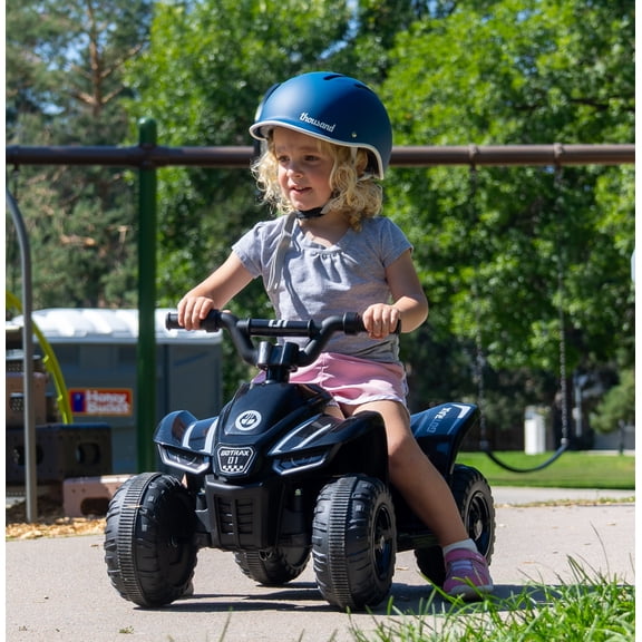RT1 12V Kids Electric ATV Ride-On Toys ,8" Tires, Up to 80 Min Rechargeable Battery,Anti-Rollover, Age 3+, Black