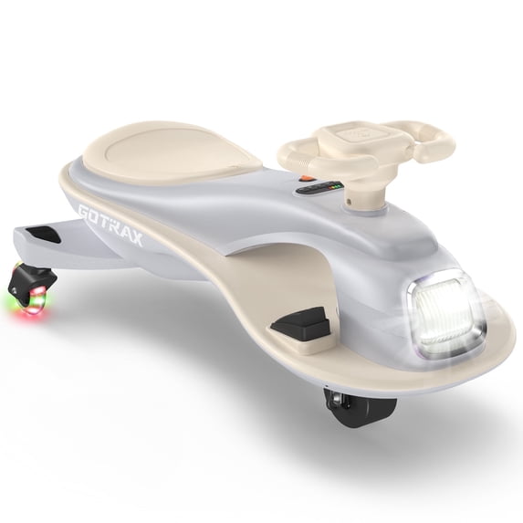 Gotrax WG1 12V Electric Wiggle Car for Kids, Ride On Toy for Boys & Girls Ages 3+, 132 lbs, Grey
