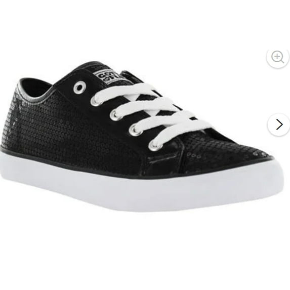 Gotta Flurt Girl's Disco II Low Top Black Sequin Dance Sneaker