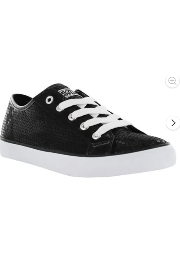 Girl's Disco II Low Top Black Sequin Dance Sneaker