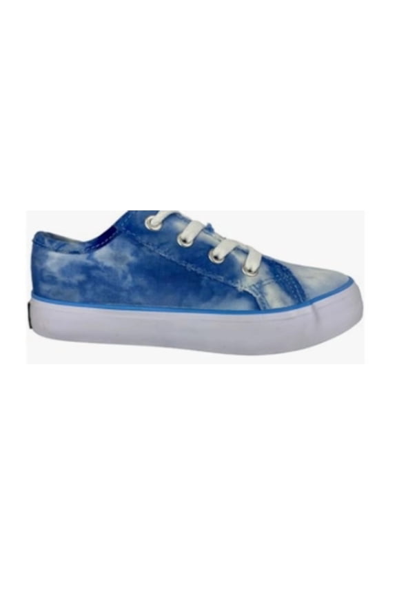 Girls Tie-Dye Blue Canvas Casual Sneakers – Size 2M