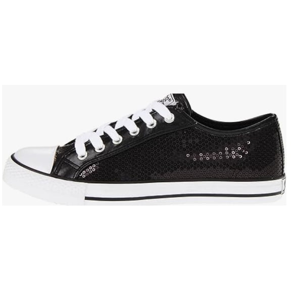 Gotta Flurt Women's Disco II Low Top Black Sequin Dance Sneaker